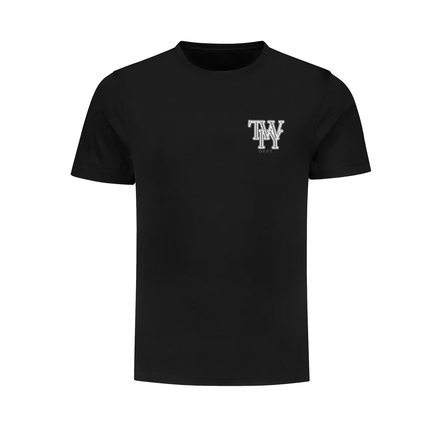 TWIY DEPT.  BLACK LOGO TEE
