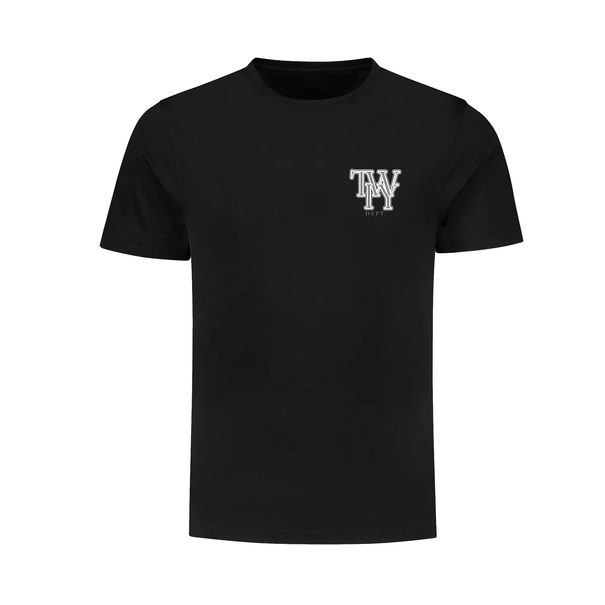 TWIY DEPT.  BLACK LOGO TEE