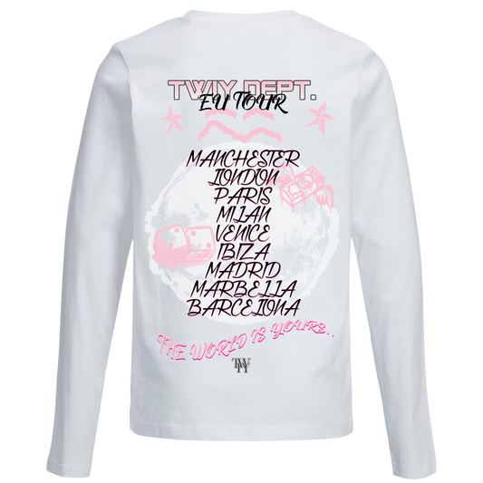 TWIY DEPT. PINK / WHITE EU TOUR TEE